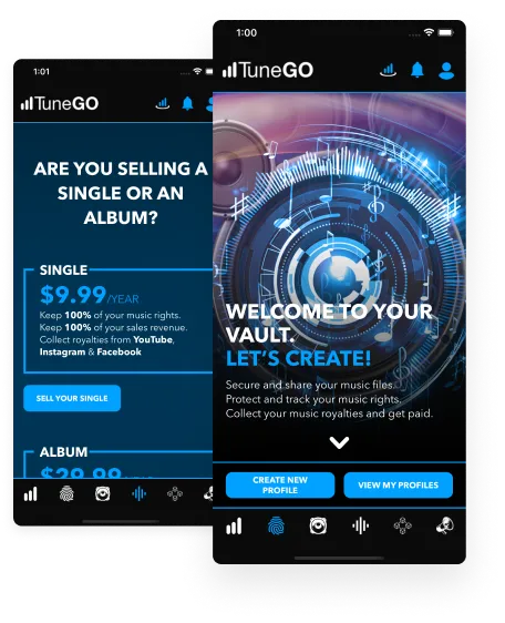 musicDistribution app second screenshot