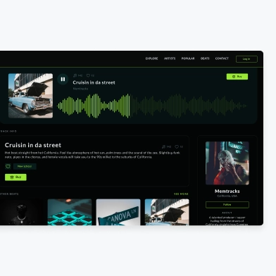 Audio Music Marketplace App Snapshot