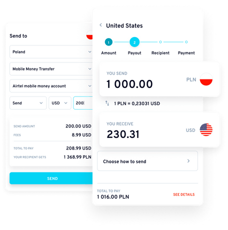 screenshot of an example banking mobile application created with Mobile Reality fintech software development services